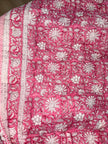 Roselle Bloom – King Size Reversible Muslin Cotton Razai Blanket | Organic Cotton Filling | Hand Stitched