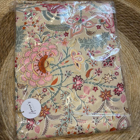 Super king size Jaipuri Cotton bedhseet - Pink Bloom