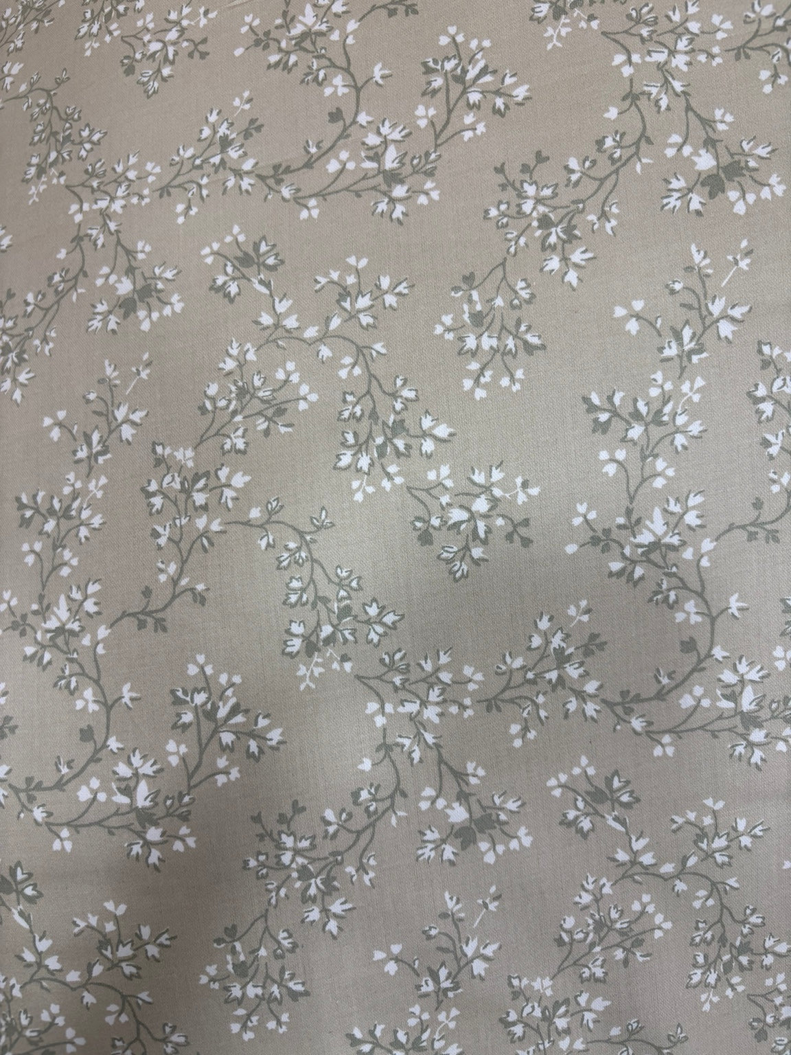 Taupe Blossom Garden – Jumbo King XL Bedsheet Set (305 × 305 cm) | 100% Tencel Cotton | Includes 2 Pillow Covers