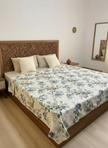 Blue Blossom Jaipuri Cotton Double Bed Dohar | Lightweight & Breathable | Soft Malmal Muslin Layers