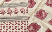 Royal Mauve Floral – Super King Fitted Bedsheet (210 × 200 + 30cm) | 400 Thread Count Percale Cotton | 30 cm Mattress Depth