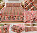 Crimson Heritage Reversible Quilted Bedspread Set – King Size (90 × 102 inches / 229 × 259 cm) | 3-Piece Set