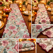 Blush Garden Reversible Quilted Cotton Table Runner – 16 × 72 Inches | 40 × 180 cm | 1 Piece