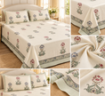 Gulabi Gulzar Heritage – Super King Size Bedsheet (274 × 274 cm) | Jaipuri Cotton | Includes 2 Pillow Covers