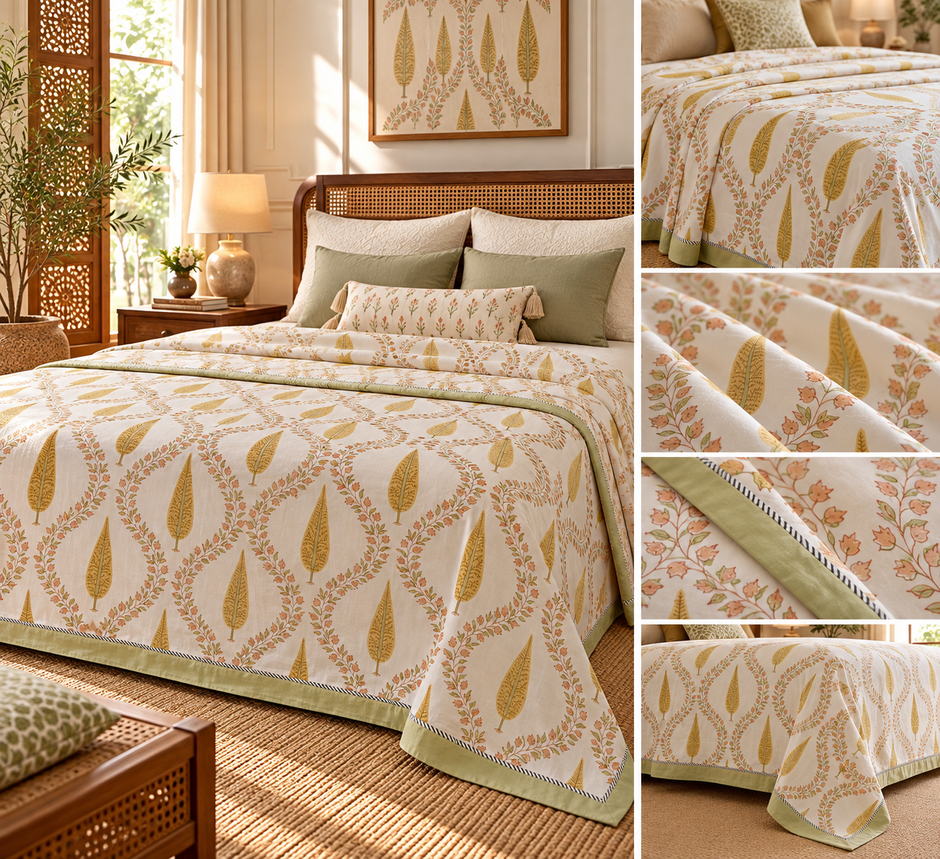 Patta Gul – Standard King Size Dohar | 100% Cotton  | All Season, Perfect for AC | 1 Piece