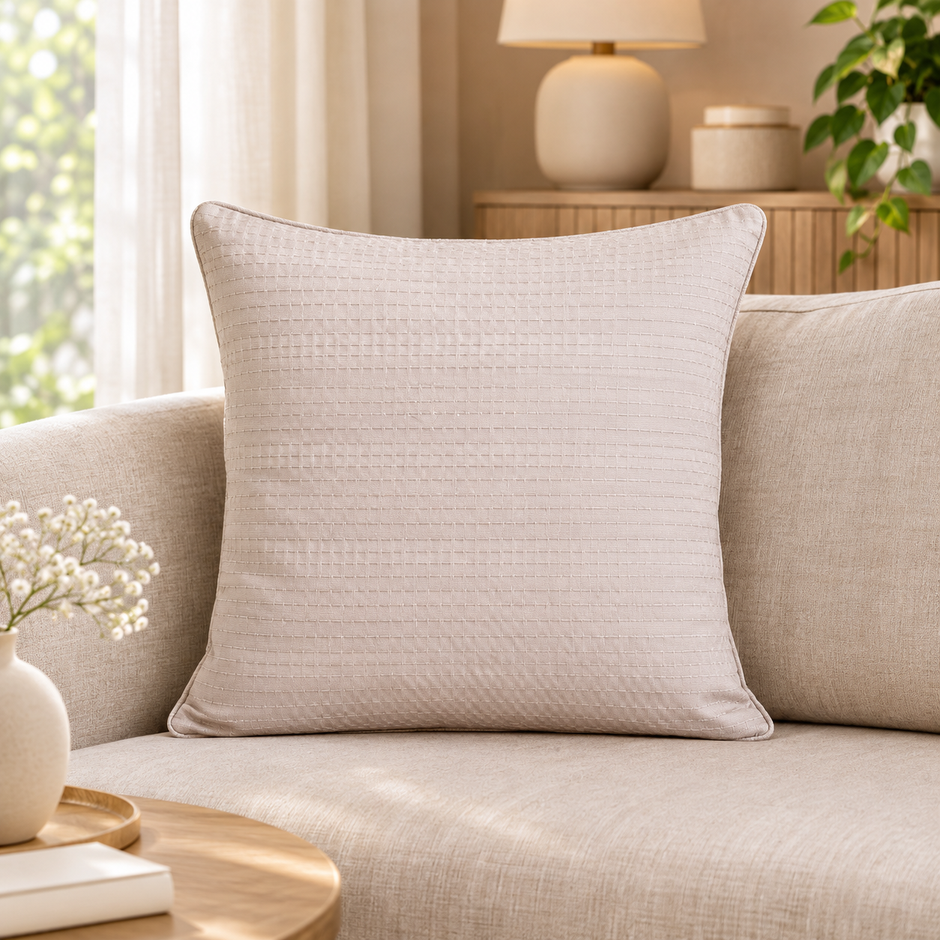 Jaipur Sandstone Luxe – Textured Cushion Cover | Elegant Decorative Cushion Cover | 1 Piece