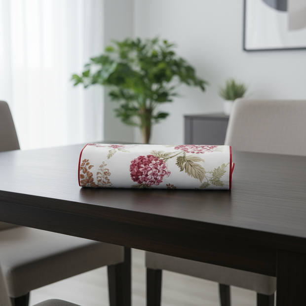 Crimson Garden Table Runner – 40x180 cm