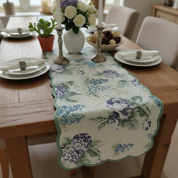 Blue Mist Quilted Table Runner – 40x180 cm