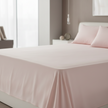 Blush Plain Percale Cotton Bedsheet – Super King Size Bedsheet (274 x 274 cm) | 100% Percale Cotton | Includes 2 Pillow Covers