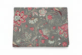 Dark Grey Floral Bird Garden – Super King Size Bedsheet (274 x 274 cm) | 100% Jaipuri Cotton | Includes 2 Pillow Covers