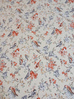 Bird Blossom Print – Queen Size Flat Bedsheet (260 x 230 cm) | 100% Cotton | Includes 2 Pillow Covers