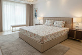 Bird Blossom Print – Queen Size Flat Bedsheet (260 x 230 cm) | 100% Cotton | Includes 2 Pillow Covers