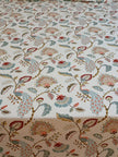 Peacock Garden Print – King Size Fitted Sheet (210 x 200 x 30 cm) | 100% Cotton | Includes 2 Pillow Covers