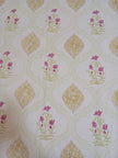 Elegant Floral Harmony – Block Print - Super King Size Bedsheet (274 x 274 cm) | 100% Jaipuri Cotton | Includes 2 Pillow Covers