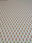 Blush Meadow – Block Print - Super King Size Bedsheet (274 x 274 cm) | 100% Jaipuri Cotton | Includes 2 Pillow Covers