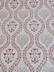 Blush Vine –Block Print - Super King Size Bedsheet (274 x 274 cm) | 100% Jaipuri Cotton | Includes 2 Pillow Covers
