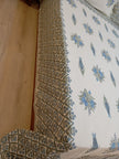 Sapphire Garden Block Print – Super King Size Bedsheet (274 x 274 cm) | 100% Jaipuri Cotton | Includes 2 Pillow Covers