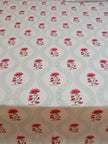 Roselle Veil – Queen Size Bedsheet (228 x 254 cm) | 100% Jaipuri Cotton | Includes 2 Pillow Covers