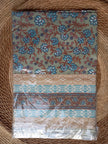 Azure Meadow Bloom – Queen Size Bedsheet (228 x 254 cm) | 100% Jaipuri Cotton | Includes 2 Pillow Covers