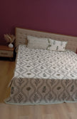 Olive Vine Garden – Queen Size Bedsheet (228 x 254 cm) | 100% Jaipuri Cotton | Includes 2 Pillow Covers
