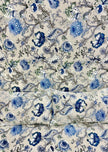 Indigo Whisper Florals – Super King Size Bedsheet (274 x 274 cm) | 100% Jaipuri Cotton | Includes 2 Pillow Covers