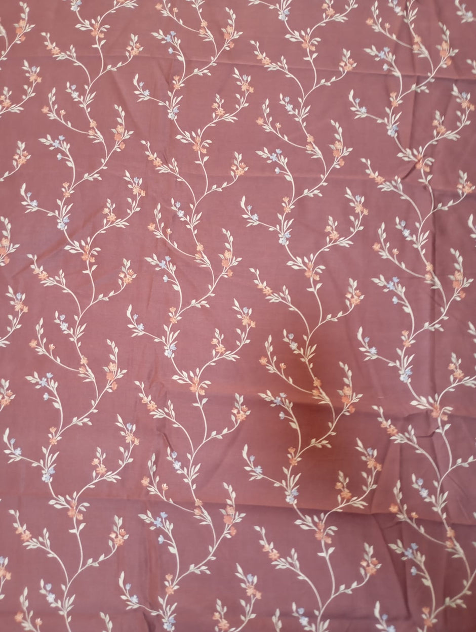 Dusky Vine Bliss – Single Size Bedsheet (180 x 225 cm) | Tencel Cotton | Includes 2 Pillow Covers