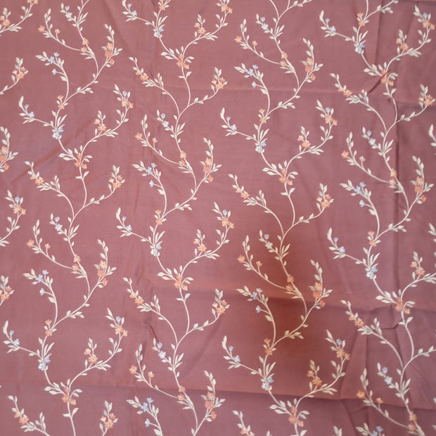 Dusky Vine Bliss – Single Size Bedsheet (180 x 225 cm) | Tencel Cotton | Includes 2 Pillow Covers