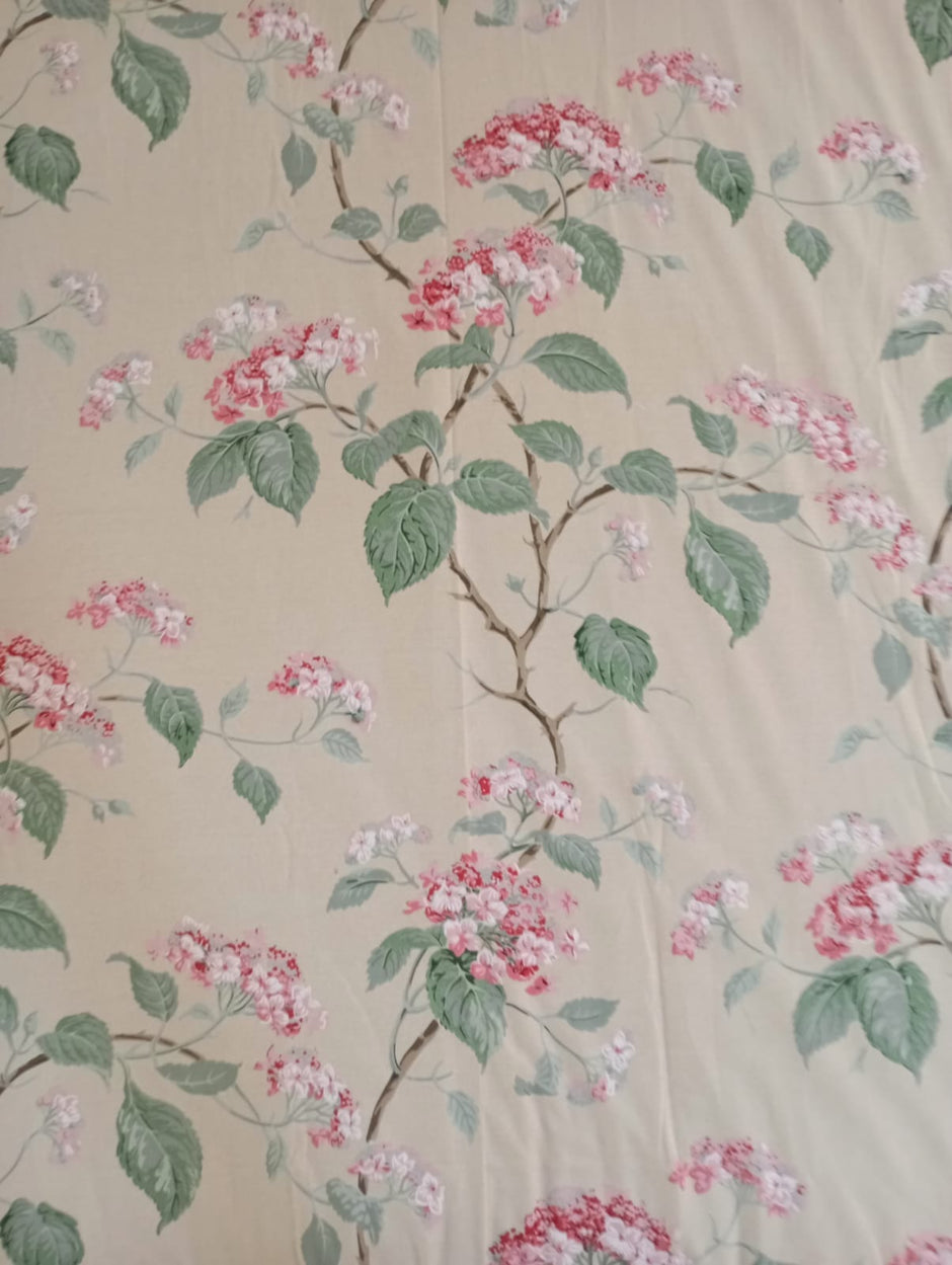 Royal Pink Blossom Vine Elegance – Super King Size Bedsheet (274 x 274 cm) | 100% Cotton | Includes 2 Pillow Covers