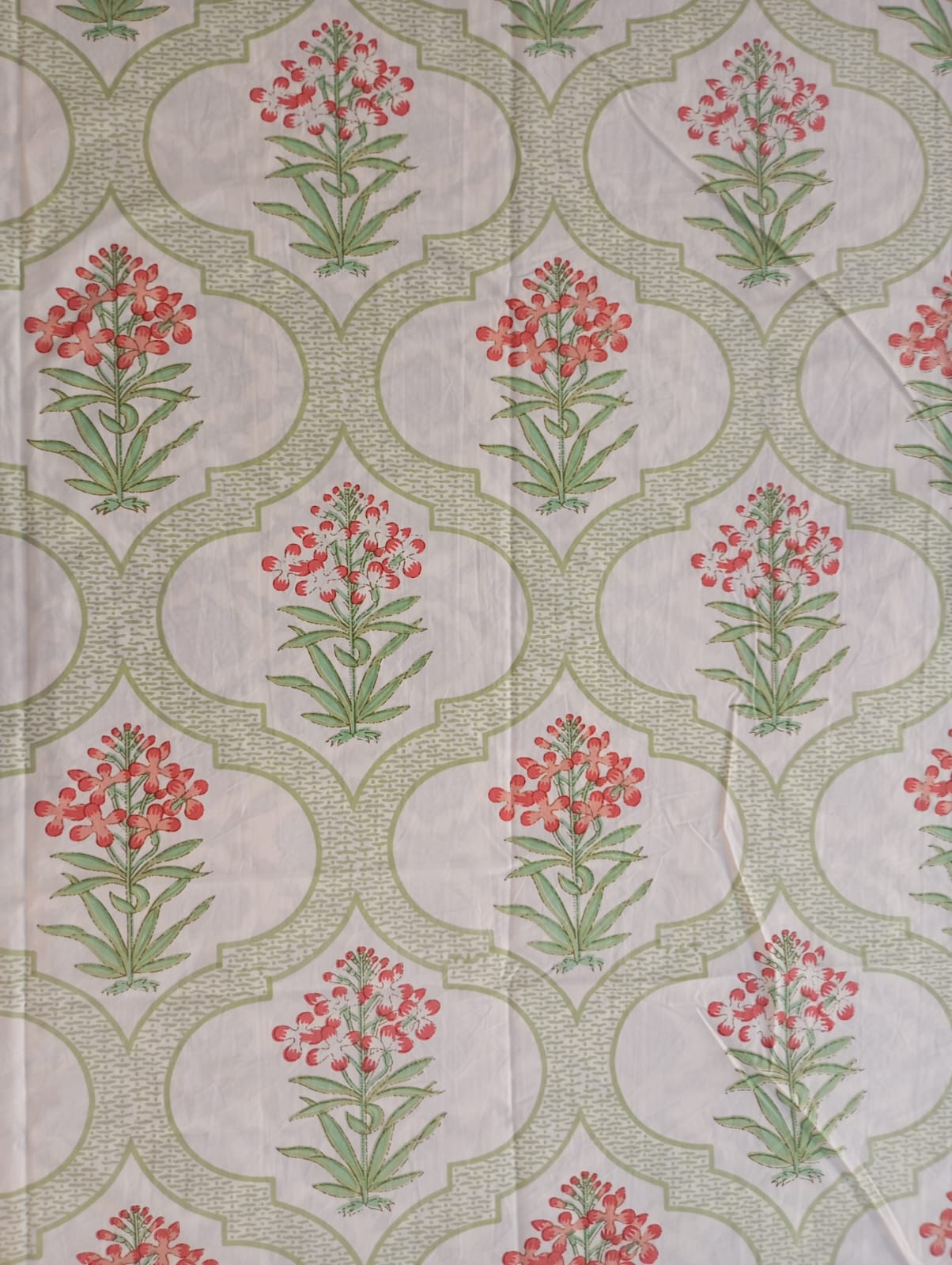 Gulnaar Blossom – Super King Size Bedsheet (274 x 274 cm) | 100% Pure Cotton | Includes 2 Pillow Covers