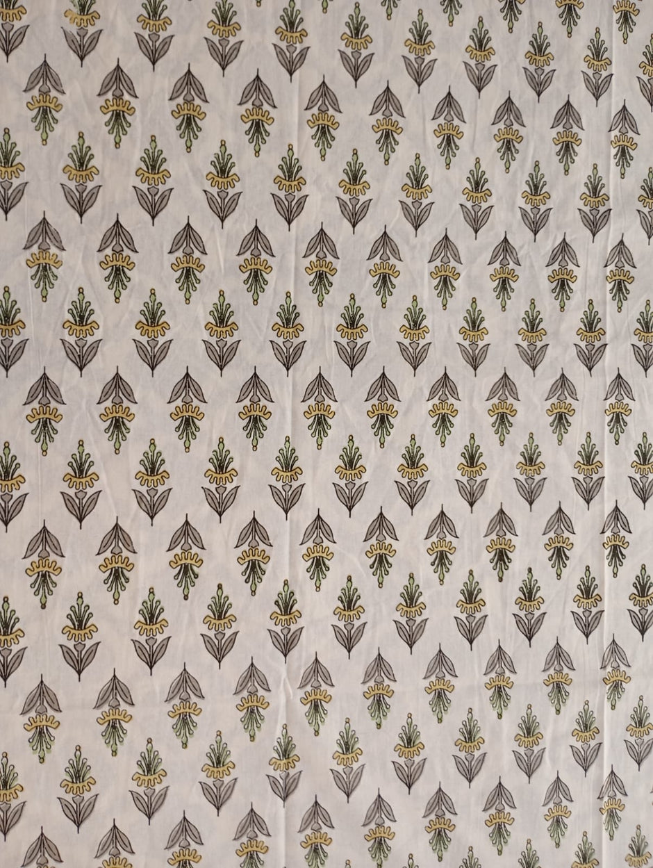 Noor Meadow – Super King Size Bedsheet (274 x 274 cm) | 100% Jaipuri Cotton | Includes 2 Pillow Covers