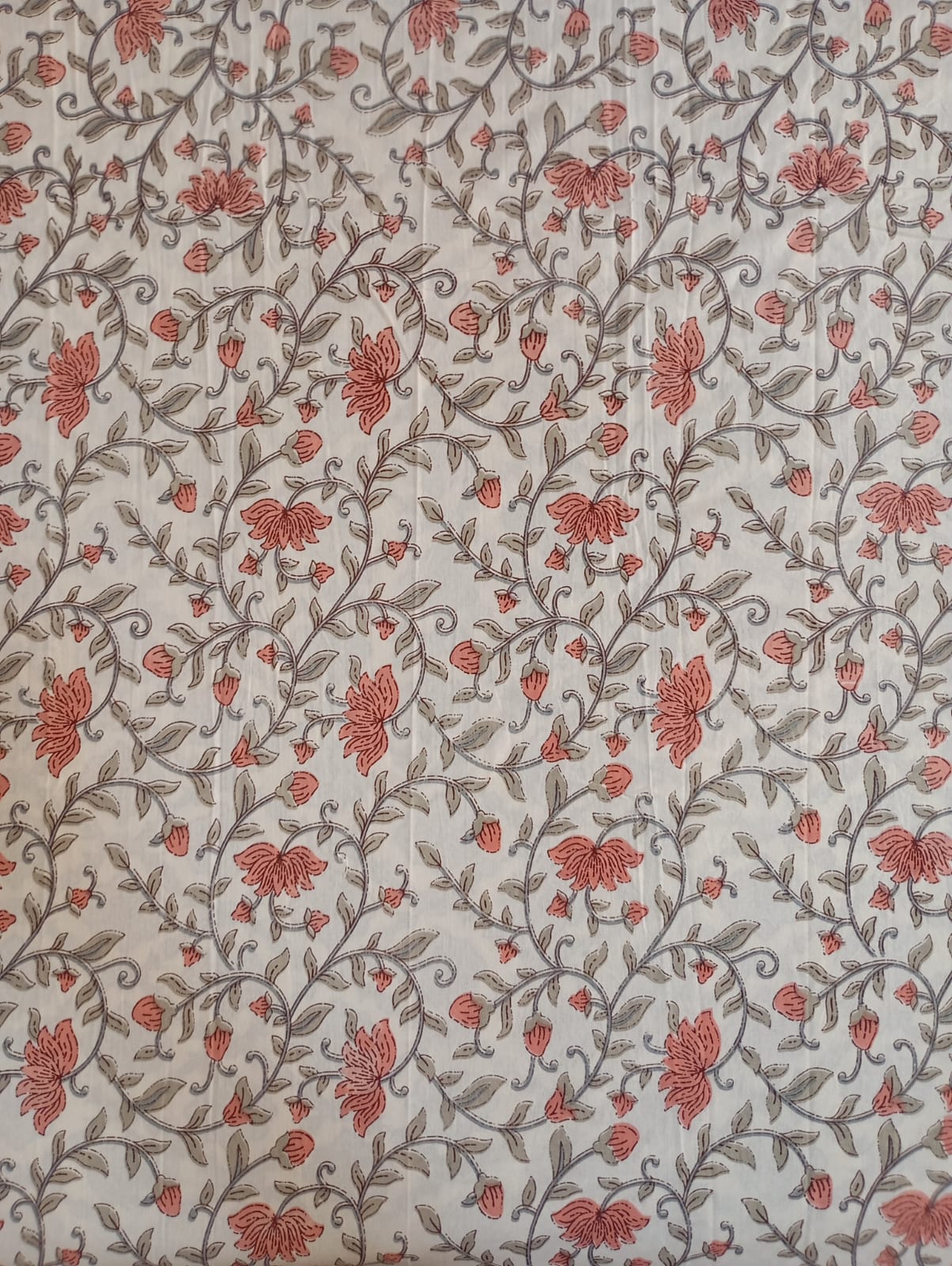 Zareen Paisley – Super King Size Bedsheet (274 x 274 cm) | 100% Jaipuri Cotton | Includes 2 Pillow Covers