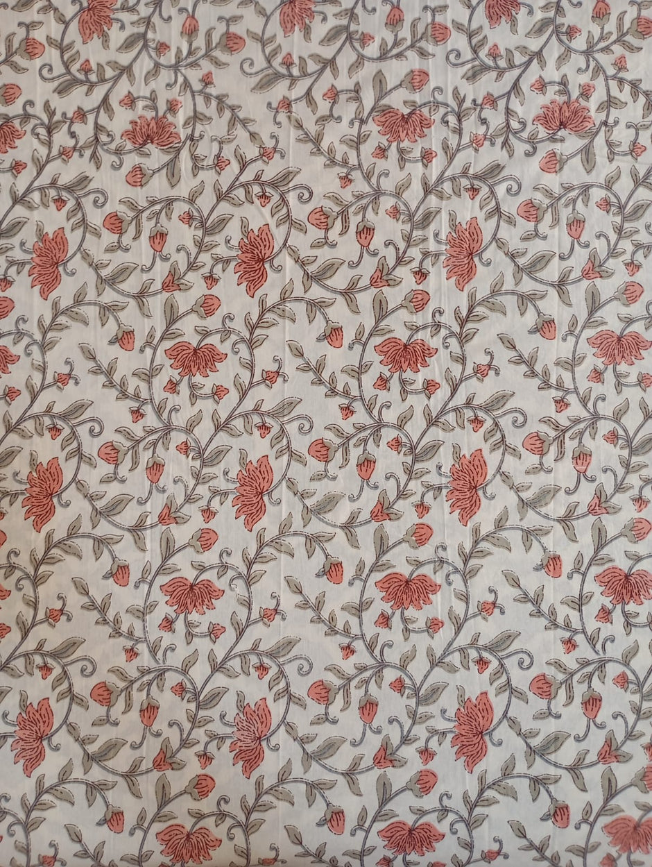 Zareen Paisley – Super King Size Bedsheet (274 x 274 cm) | 100% Jaipuri Cotton | Includes 2 Pillow Covers