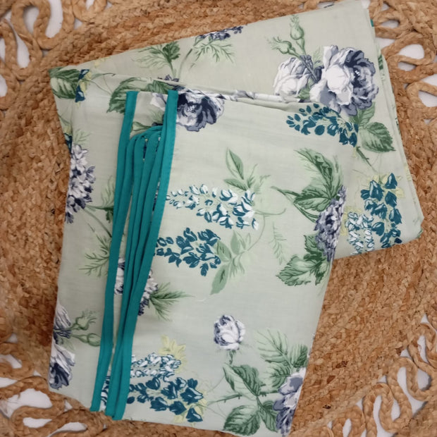 Meadow Serenity Dohar (Single Size, Set of 2) | Malmal Muslin Cotton | Lightweight &amp; Breathable