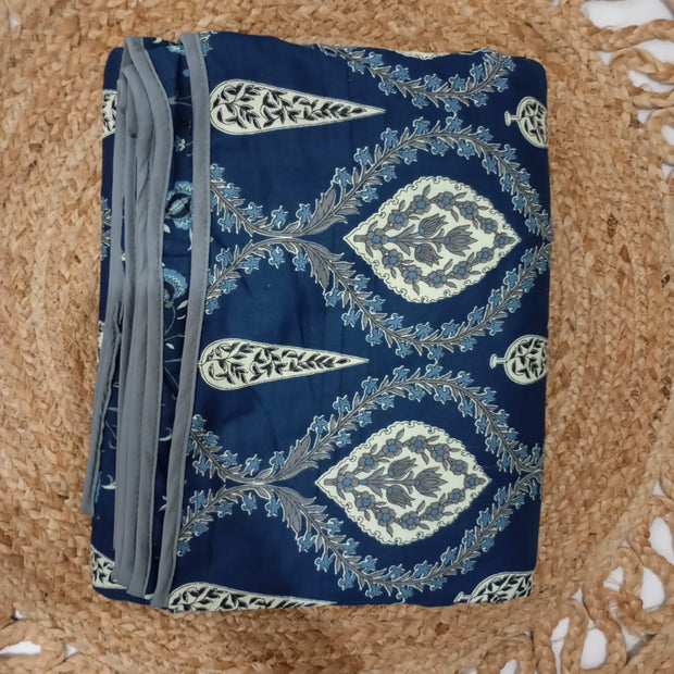 Midnight Ajrakh Elegance Dohar – Reversible Standard King Size Dohar (228 x 259 cm) | 100% Muslin  Cotton