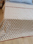 Peach Blossom – Standard King Size Dohar | 100% Muslin Cotton | All Season, Perfect for AC