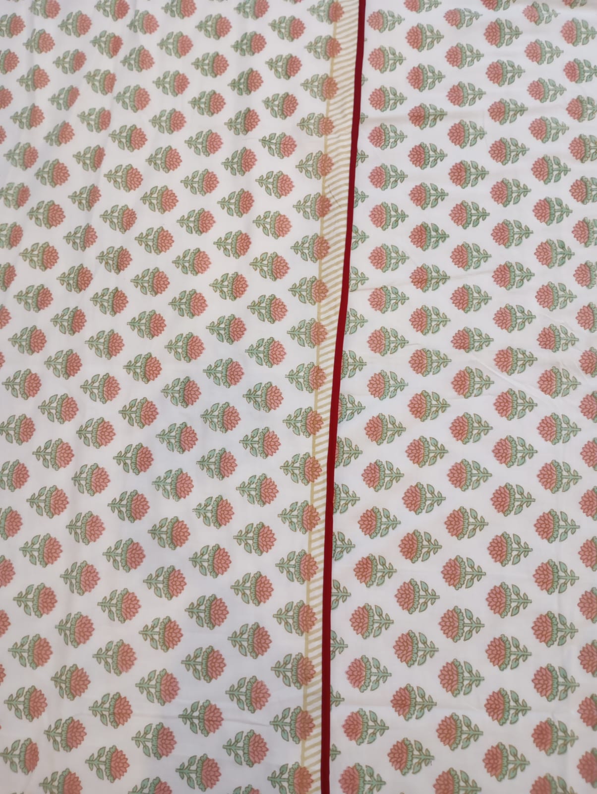 Peach Blossom – Standard King Size Dohar | 100% Muslin Cotton | All Season, Perfect for AC