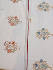 Peacock Bloom – Hand Block Print – Reversible Standard King Size Dohar | 100% Muslin Cotton | All Season, Perfect for AC