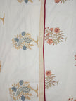 Peacock Bloom – Hand Block Print – Reversible Standard King Size Dohar | 100% Muslin Cotton | All Season, Perfect for AC