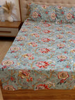 Olive Anokhi Meadow Charm – Single Size Flat Bedsheet (60 x 90 inch) | 100% Cotton | Includes 1 Pillow Cover
