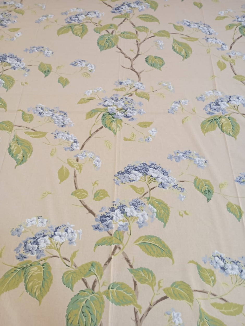 Royal Blue Blossom Vine Elegance – Single Size Flat Bedsheet (60 x 90 inch) | 100% Cotton | Includes 1 Pillow Cover