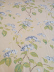 Royal Blue Blossom Vine Elegance – Single Size Flat Bedsheet (60 x 90 inch) | 100% Cotton | Includes 1 Pillow Cover