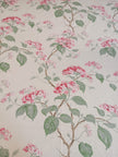 Royal Pink Blossom Vine Elegance – Single Size Flat Bedsheet (60 x 90 inch) | 100% Cotton | Includes 1 Pillow Cover