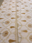 Golden Palm Muslin Dohar – Standard King Size – Elegant Botanical Comfort