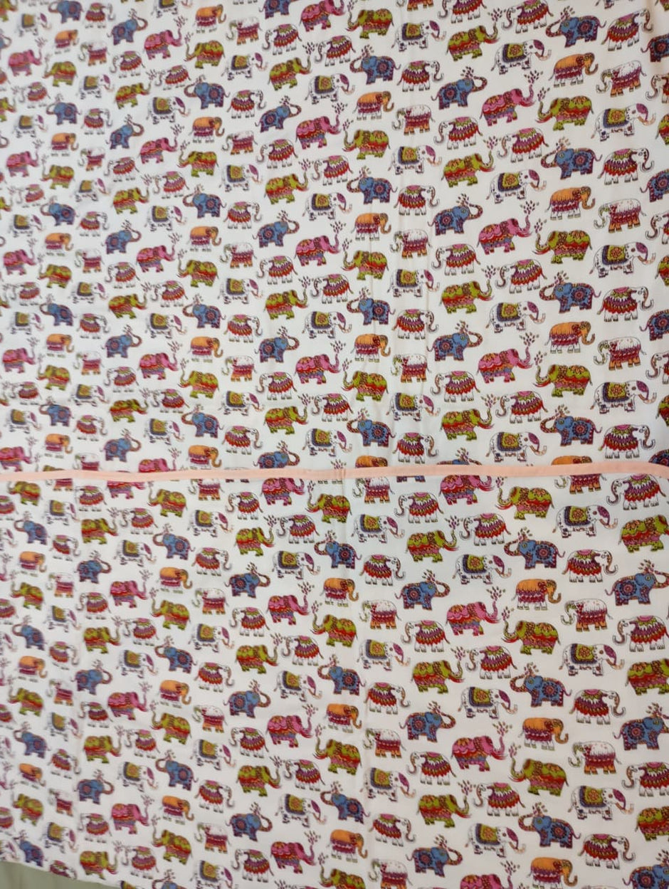 Elephant Parade Muslin Cotton Dohar – Single Size (152 x 229 cm / 60 x 90 inch) | 100% Muslin Cotton | Lightweight AC Quilt