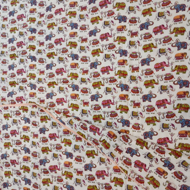 Elephant Parade Muslin Cotton Dohar – Single Size (152 x 229 cm / 60 x 90 inch) | 100% Muslin Cotton | Lightweight AC Quilt