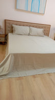Sage Mist Solid – Super King Size Bedsheet (274 x 274 cm) | 100% Tencel Cotton - 400 Thread Count | Includes 2 Pillow Covers