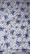 Azure Bloom Muslin Cotton Dohar – Single Size - 1 Peice (152 x 229 cm / 60 x 90 inch) | 100% Muslin Cotton | Reversible | 1 Pc | Lightweight All-Weather AC Quilt
