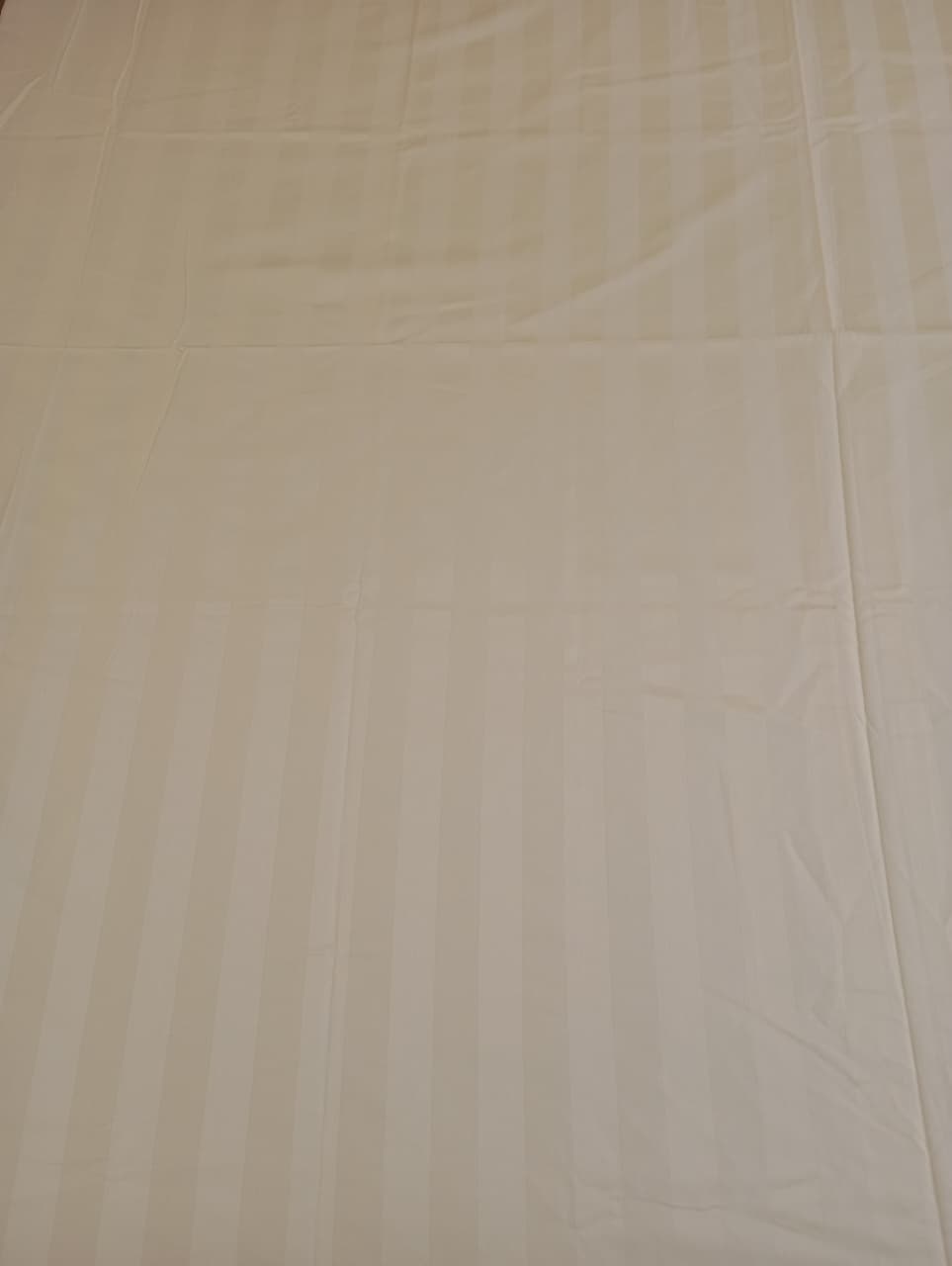 Buttercream Stripe Luxe – Super King Size Bedsheet (270 x 270 cm) | 400 TC Tencel Cotton | Includes 2 Pillow Covers