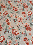 Rustic Coral Blossom Elegance – Super King XL Size Bedsheet (270 x 290 cm) | 100% Jaipuri Cotton | Includes 4 Pillow Covers