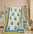 Minion Fun Reversible Muslin Cotton Kids Dohar – Single Size (60 x 90 inch / 150 x 220 cm) | 100% Muslin Cotton | 1 Piece